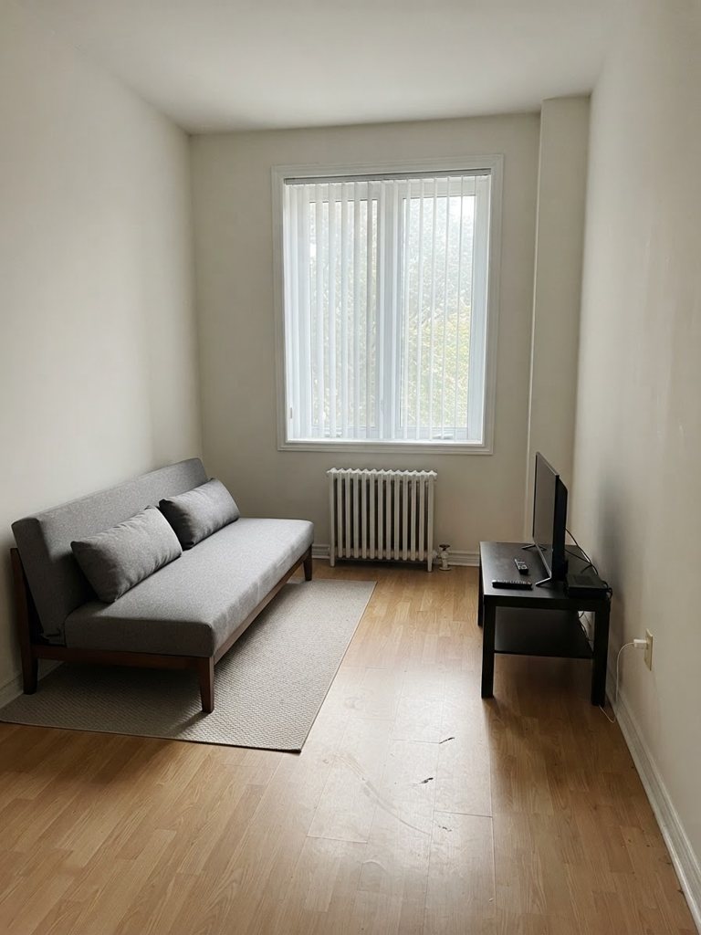 Boho living room, before