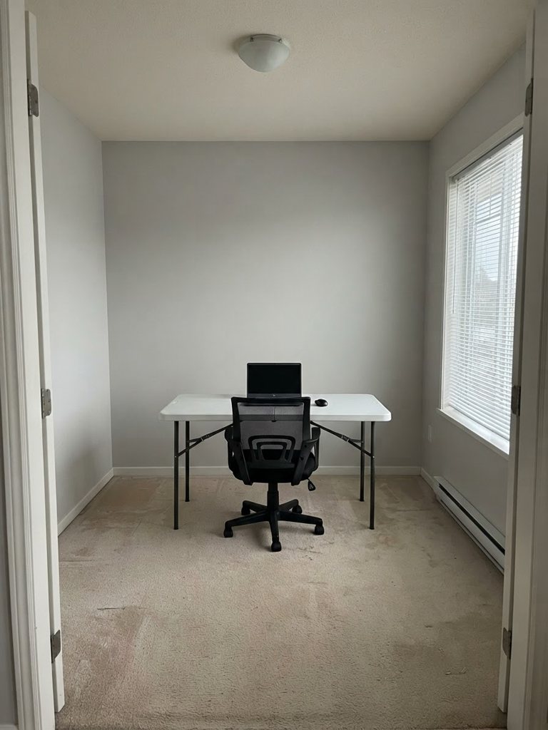 Modern home office, before